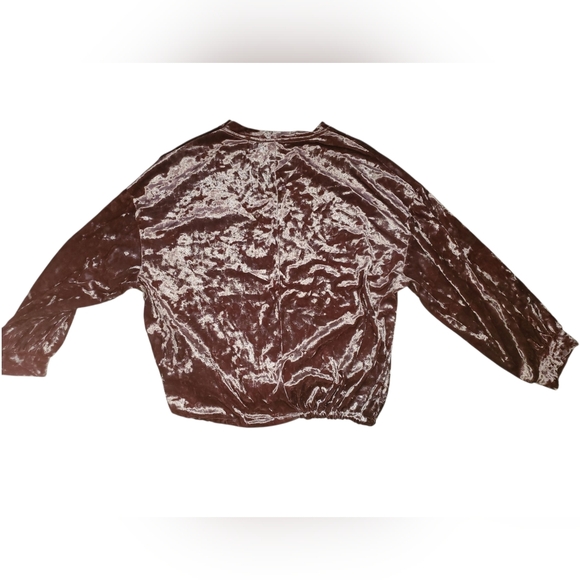 Topshop Rose Pink Crushed Velvet Top Size 2 - Picture 3 of 8